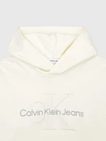 Sudadera Calvin Klein Monograma Niña Beige