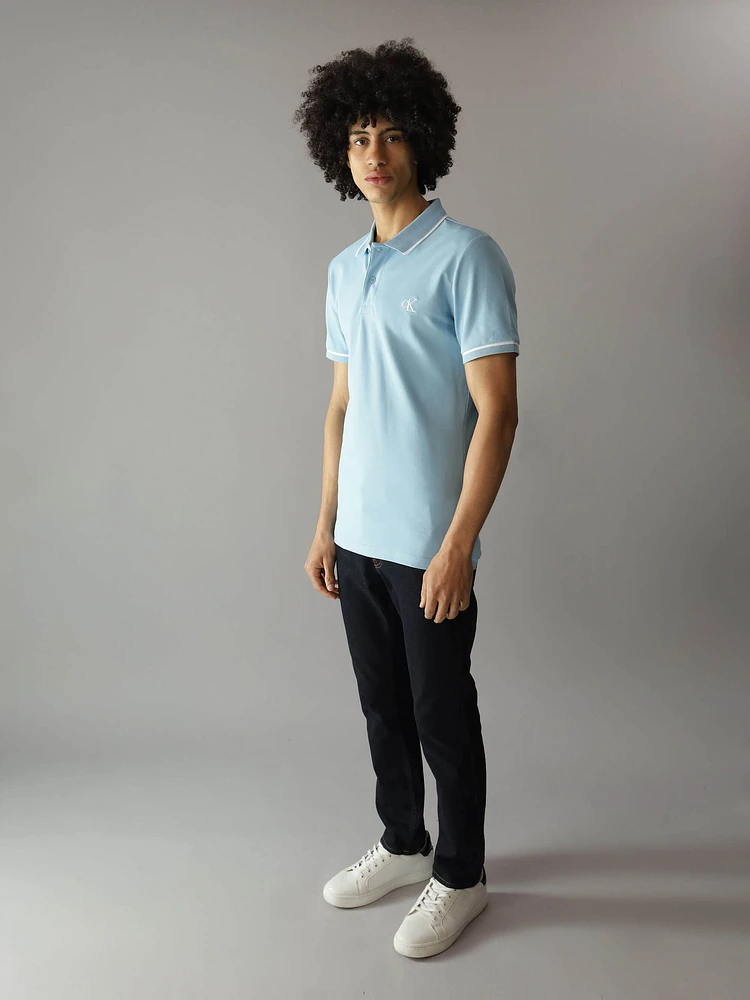 Polo Calvin Klein Monograma Hombre Azul