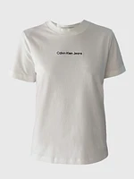 Playera Calvin Klein con Logo Mujer Blanco