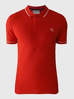 Polo Calvin Klein Monograma Hombre Naranja