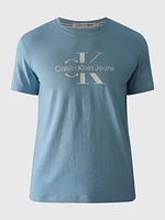 Playera Calvin Klein Logotipo Hombre Azul