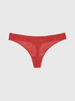 Tanga Calvin Klein Sheer Marquisette Lace Mujer Naranja