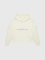 Sudadera Calvin Klein Monograma Niña Beige