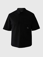 Camisa Calvin Klein Bolsillos Hombre Negro