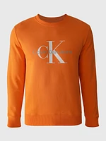 Sudadera Calvin Klein Logo Hombre Naranja