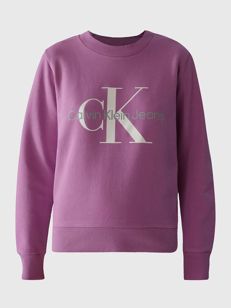 Sudadera Calvin Klein Logo Mujer Morado