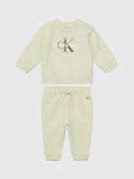 Set Calvin Klein de Pijama con Pantalón Bebé Beige