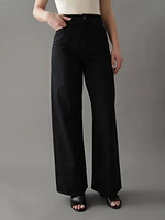 Jeans Calvin Klein High Rise Wide Leg Mujer Negro