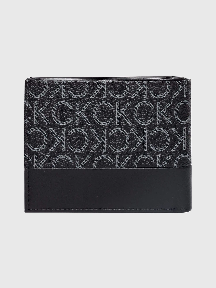 Cartera Calvin Klein con Monograma Hombre Negro - Talla: Única