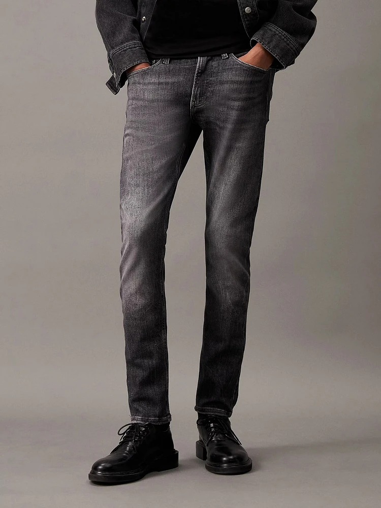 Jeans Calvin Klein Skinny Hombre Gris