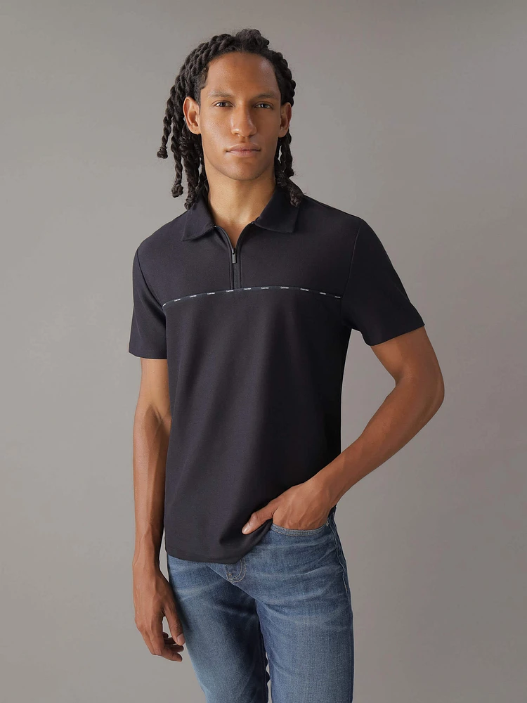 Polo Calvin Klein con Logo en Franja Hombre Negro