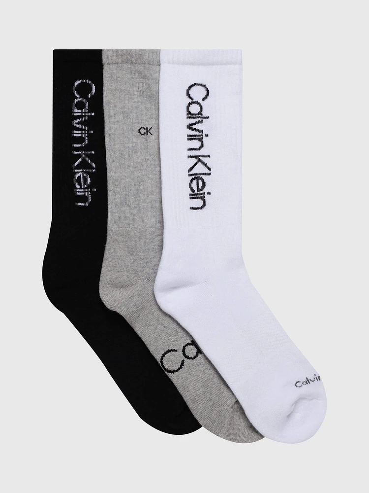 Calcetas Calvin Klein con Logo Bordado Paquete de 3 Hombre Multicolor