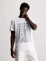 Playera Calvin Klein Diseño Estampado Hombre Blanco