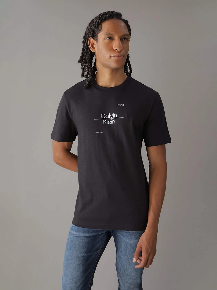 Playera Calvin Klein con Logo Estampado Hombre Negro