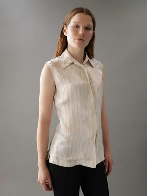 Camisa Calvin Klein Jaspeada Mujer Beige