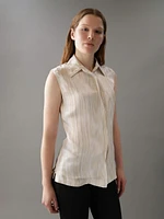 Camisa Calvin Klein Jaspeada Mujer Beige