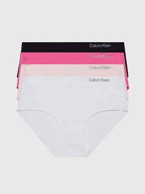 Hipster Calvin Klein Raw Invisible Cut Paquete de 3 Niña Multicolor