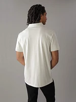Polo Calvin Klein con Monograma Hombre Gris