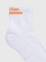 Calcetas Calvin Klein con Logo Bordado Paquete de 3 Hombre Blanco - Talla: Única