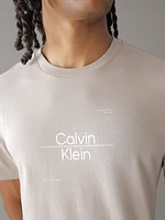 Playera Calvin Klein con Logo Estampado Hombre Gris