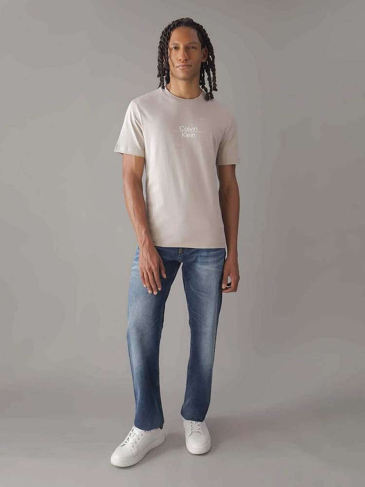 Playera Calvin Klein con Logo Estampado Hombre Gris