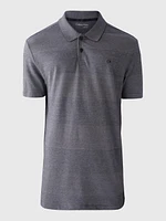 Polo Calvin Klein con Franjas Jaspeadas Hombre Gris