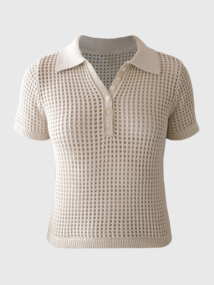 Polo Calvin Klein Mujer Beige