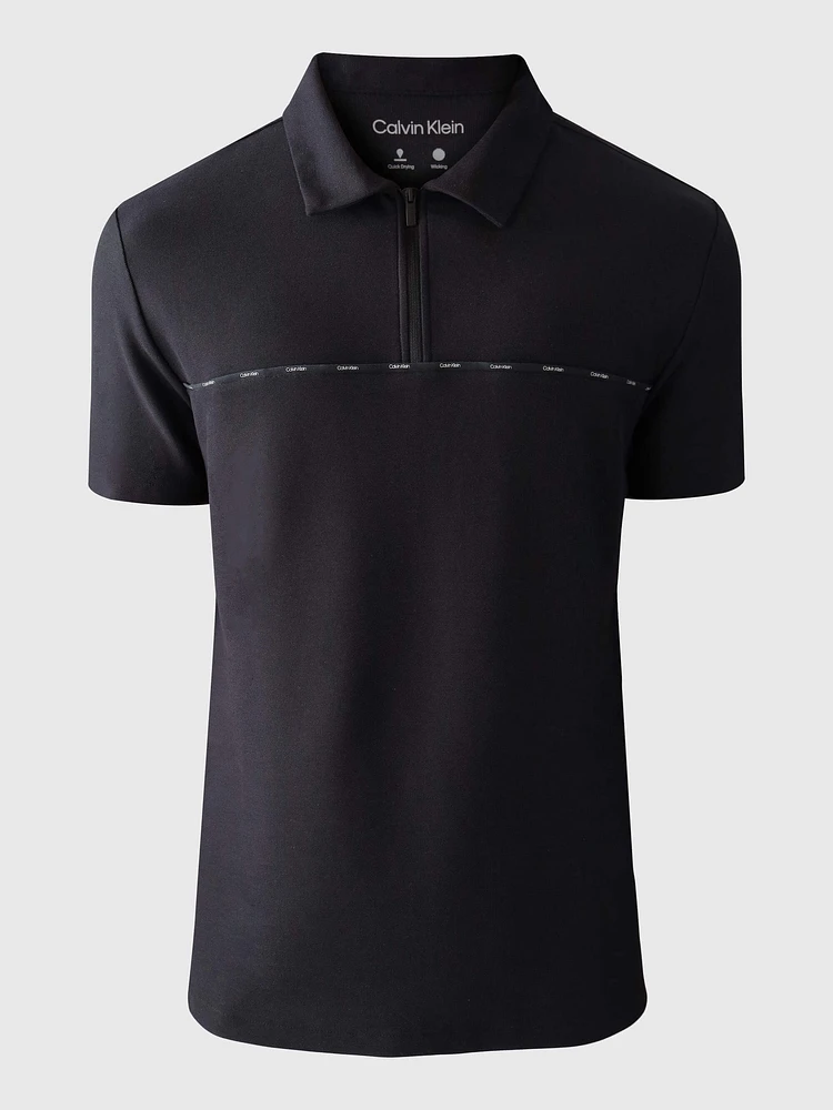 Polo Calvin Klein con Logo en Franja Hombre Negro