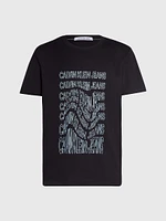 Playera Calvin Klein Diseño Estampado Hombre Negro