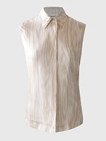 Camisa Calvin Klein Jaspeada Mujer Beige