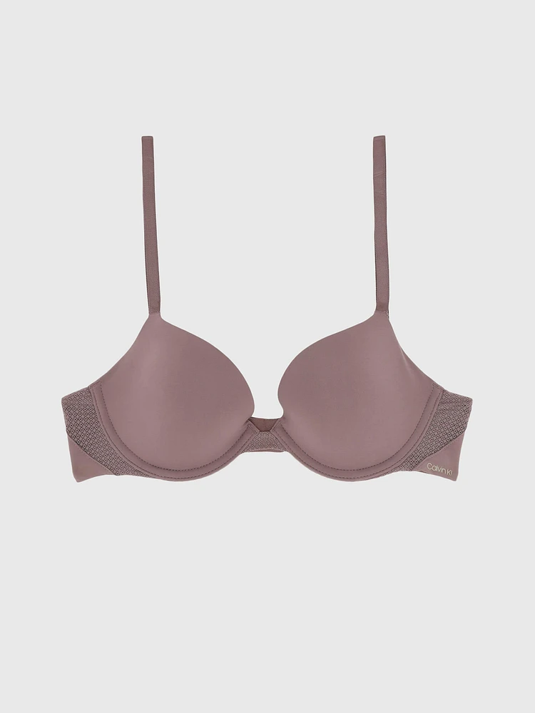 Brasier Calvin Klein Push Up Plunge Mujer Morado