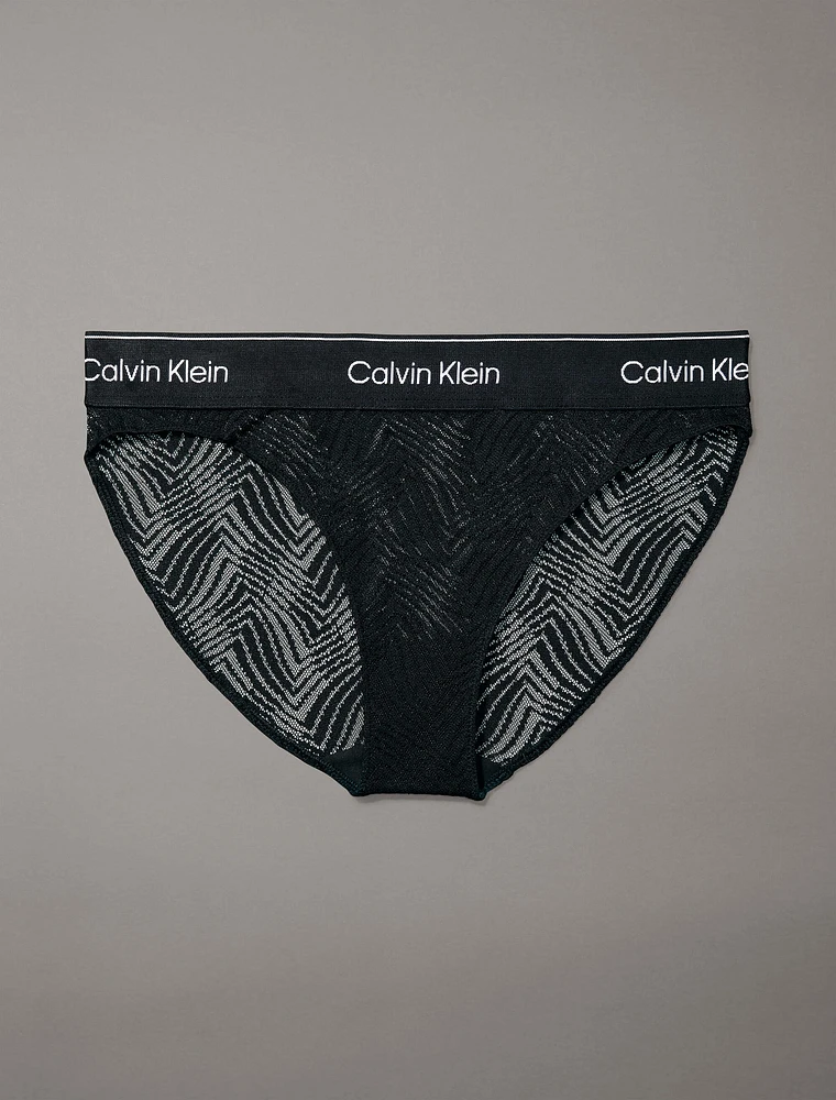 Bikini Calvin Klein Modern Cotton Lace Mujer Negro