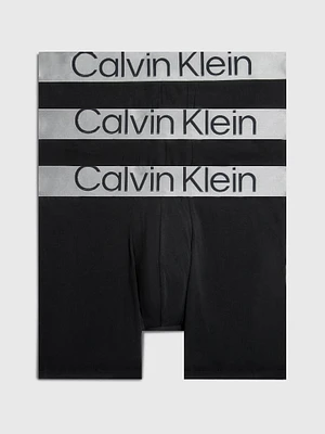 Bóxers Calvin Klein Steel Micro Paquete de 3 Hombre Negro