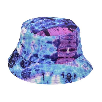 TIE DYE BUCKET HAT - PURPLE, NAVY & BLUE