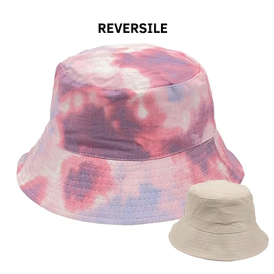 TIE DYE BUCKET HAT - PINK & PURPLE