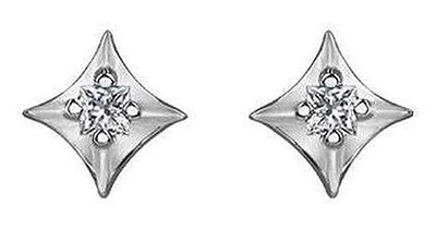 10K White Gold Canadian Diamond (0.04 ct T.W.) Sparkle Studs