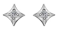 10K White Gold Canadian Diamond (0.04 ct T.W.) Sparkle Studs