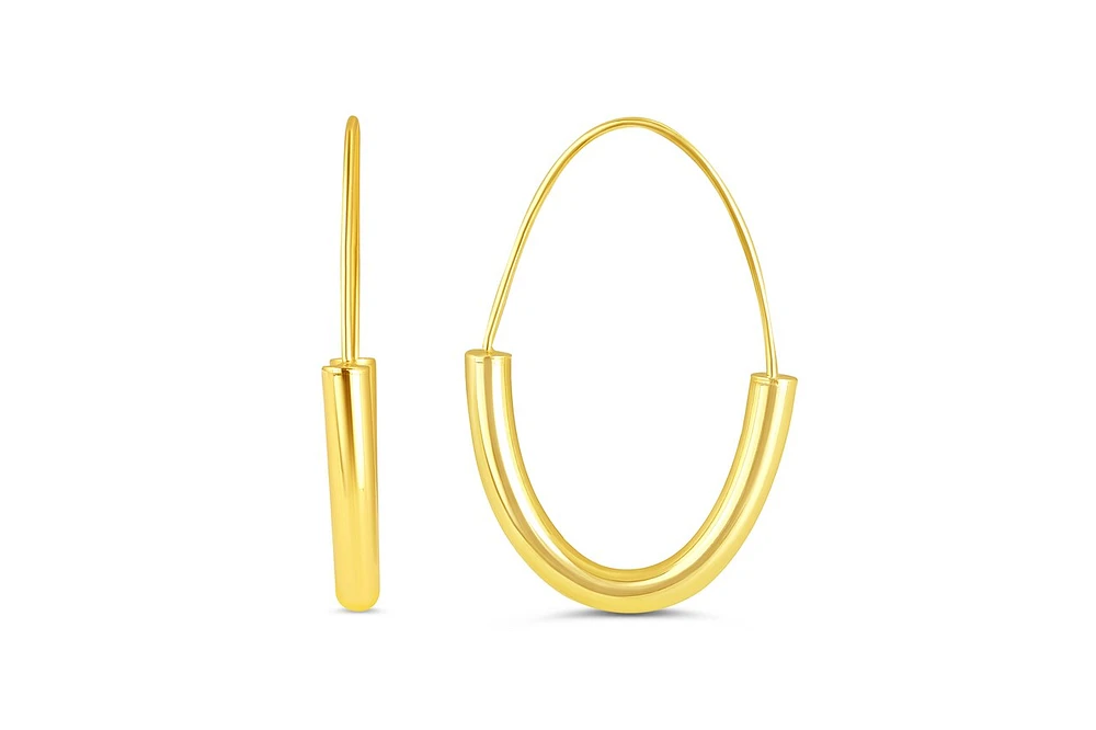 Retro Half Hoops in Gold