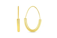 Retro Half Hoops in Gold