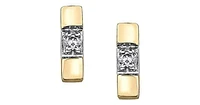 10K Yellow Gold Diamond (0.02 ct. T.W.) Bar Studs