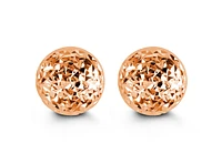 Cosmo by Bella 10mm Diamond Cut Ball Studs in Rose Gold