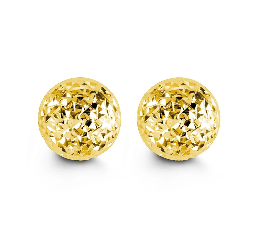 Cosmo by Bella 10mm Diamond Cut Ball Studs in Gold