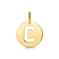 Letter "C" Pendant Yellow Gold