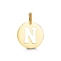 Letter "N" Pendant Yellow Gold