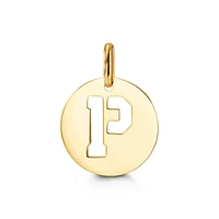 Letter "P" Pendant Yellow Gold