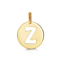 Letter "Z" Pendant Yellow Gold