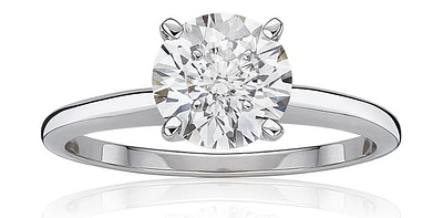 ct T.W.-14K Gold Lab Round Diamond Solitaire Engagement