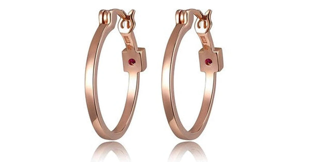 SS ELLE "HOOPS" ROSE GOLD PLATED 21MM HOOP