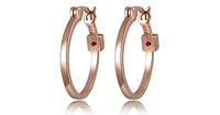 SS ELLE "HOOPS" ROSE GOLD PLATED 21MM HOOP