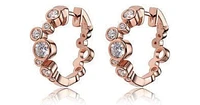 Fancy Earring in Sterling Silver andRose Gold Plate